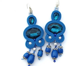 blue soutache earrings