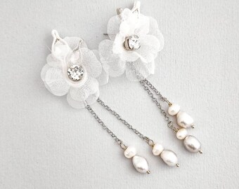 Clearine Orecchini a clip Boemo Boho Cristallo Fiore Sposa di nozze lacrima Mazzo di Fiore Clip-On Orecchini a clip Pendenti Clearine Orecchini a clip Boemo Boho Cristallo Fiore Sposa di nozze lacrima Mazzo di Fiore Clip-On Orecchini a clip Pendenti