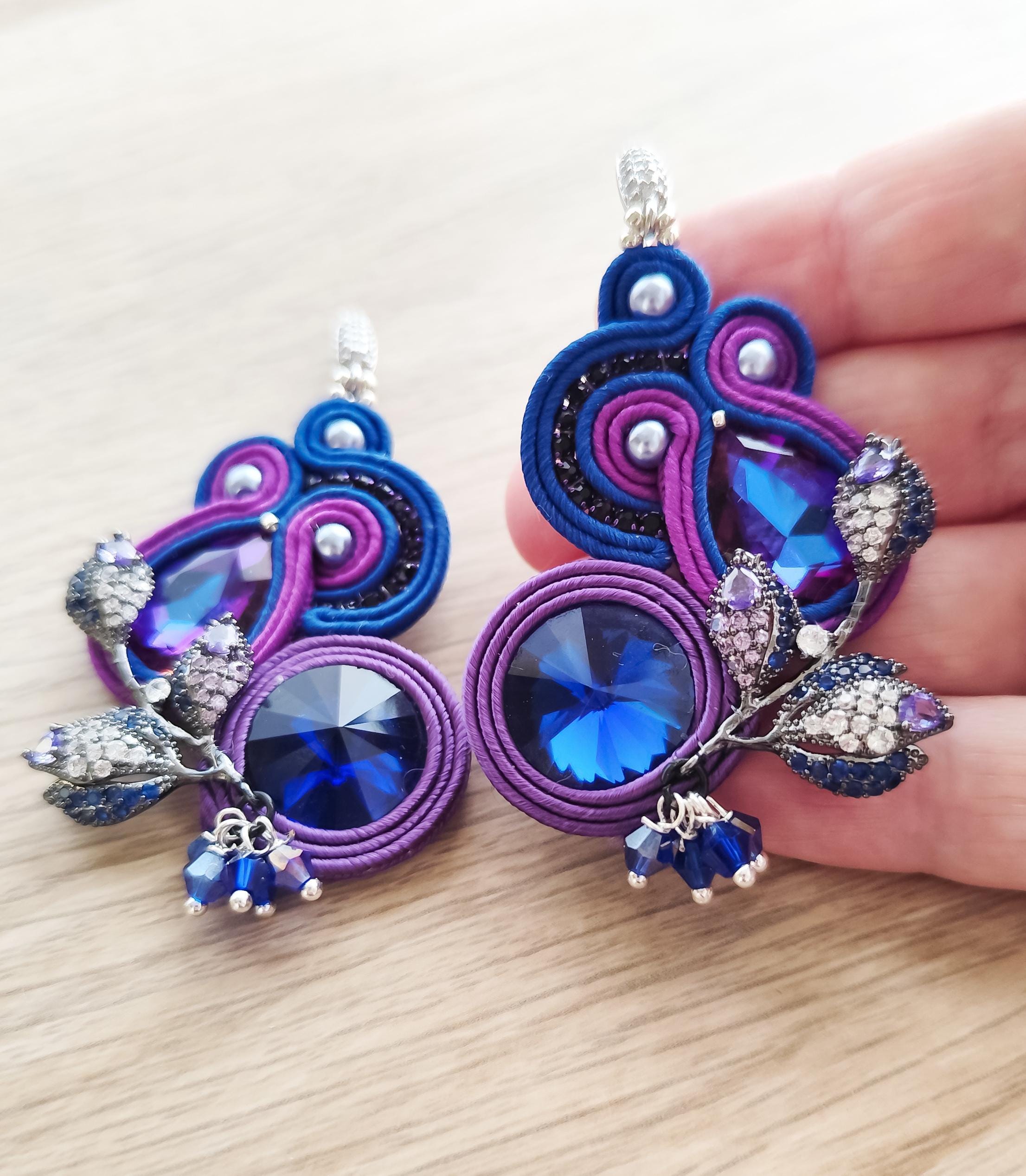 Orecchini Fiore Di Cristalli Con Perla Centrale - Foto 8