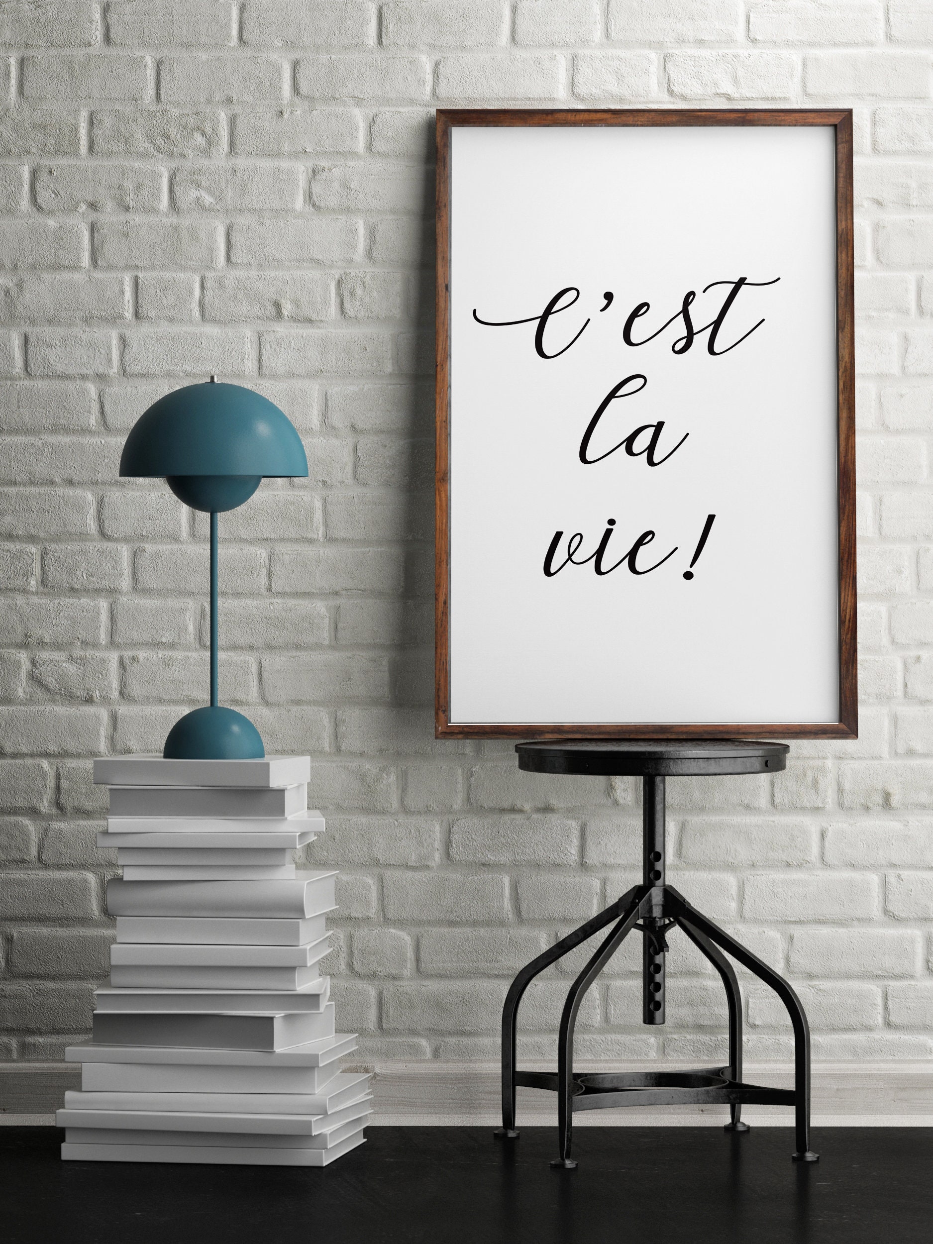 C'est la vie print Home Definition print Home decor Etsy España