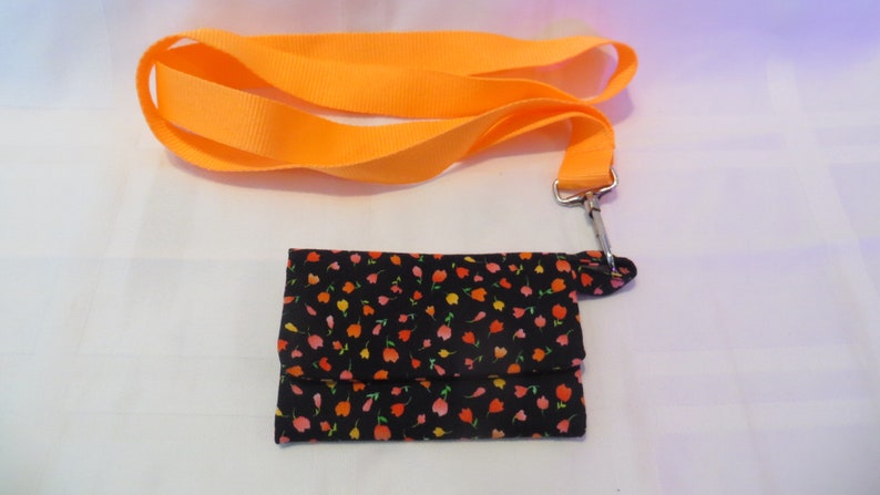 Lanyard with small fabric card holder