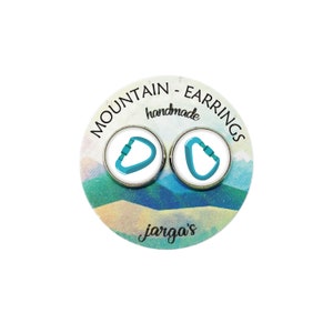 Boucles d'oreilles montagne, boucles d'oreilles mousquetons d'escalade, acier inoxydable