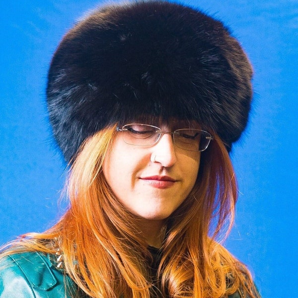 Black fox hat