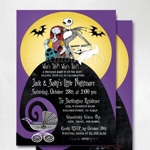 jack and sally baby shower invitations