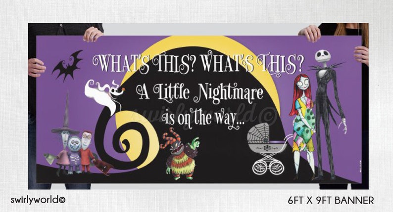 Nightmare Before Christmas Baby Shower Banner Nightmare Baby Etsy Nightmare Before Christmas Baby Shower Banner Nightmare Baby Etsy