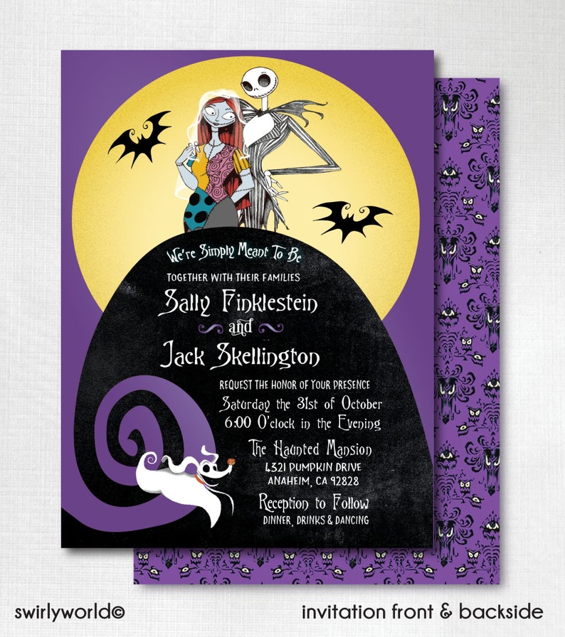DIGITAL Nightmare Before Christmas Wedding Invitations and Etsy