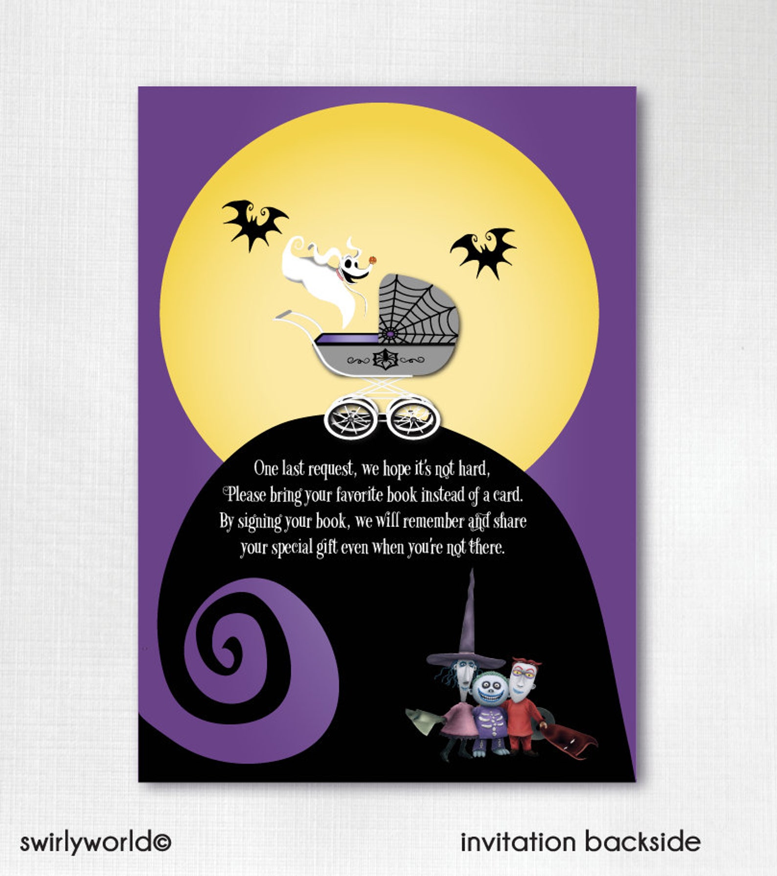 Nightmare Before Christmas Baby Shower Diaper Raffle Cards | Etsy
