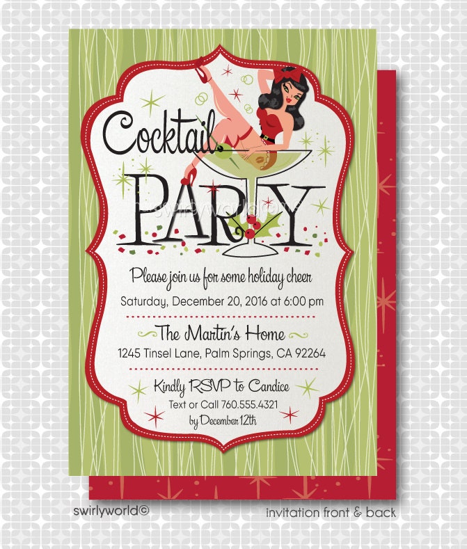 Pin Up Girl Birthday Invitations 4