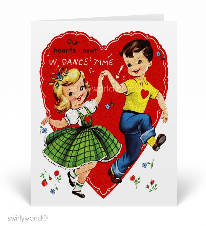 vintage 1950s kids valentine's day cards 1950s vintage etsy