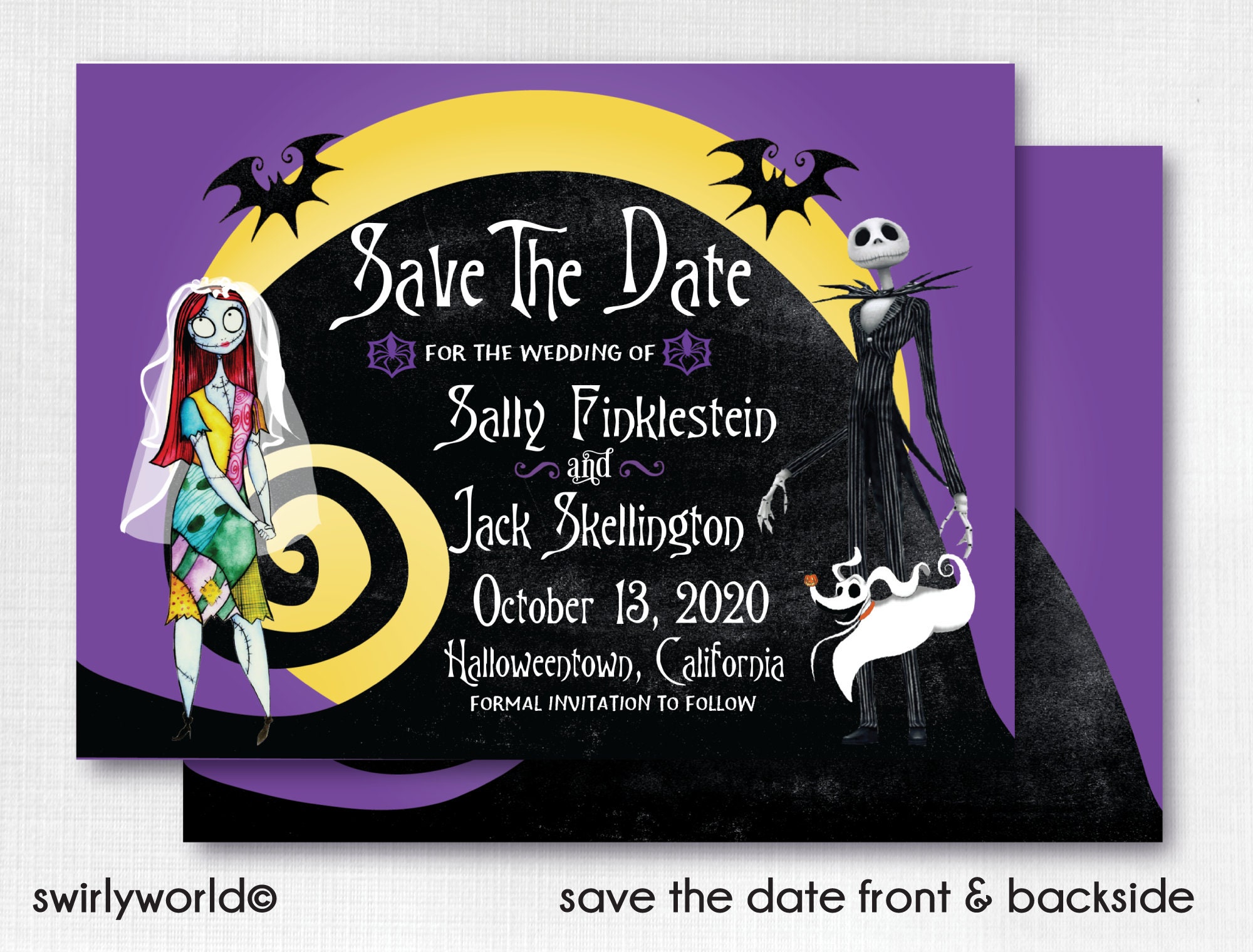 Does Mcdonalds Have Nightmare Before Christmas In Oct 2022 Digital Nightmare Before Christmas Wedding Save The Date | Etsy