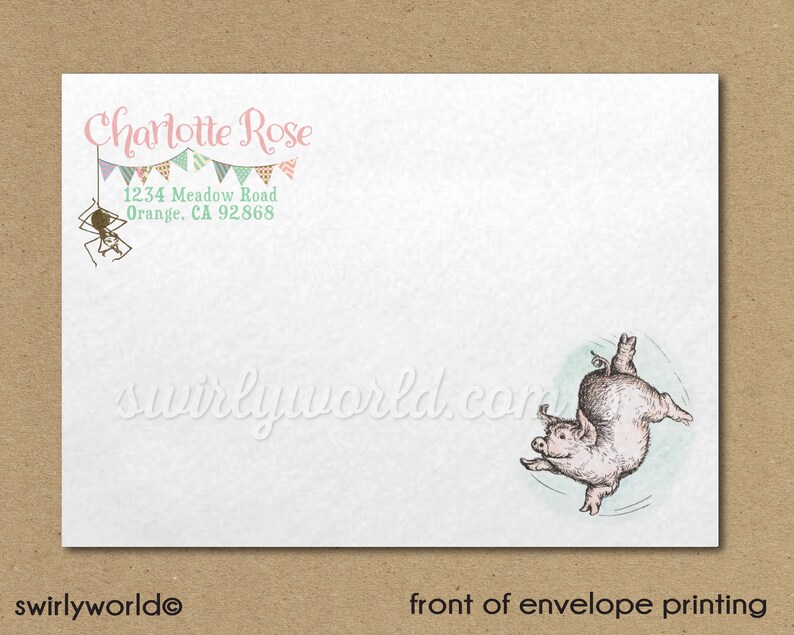 Digital Charlotte's  Baby Shower Invitation and Thank Etsy