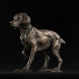 Small Standing Spaniel Animal Statue | Small Foundry Bronze metal Sculpture | Wildlife Dog Gift, by Tanya Russell MRBS
