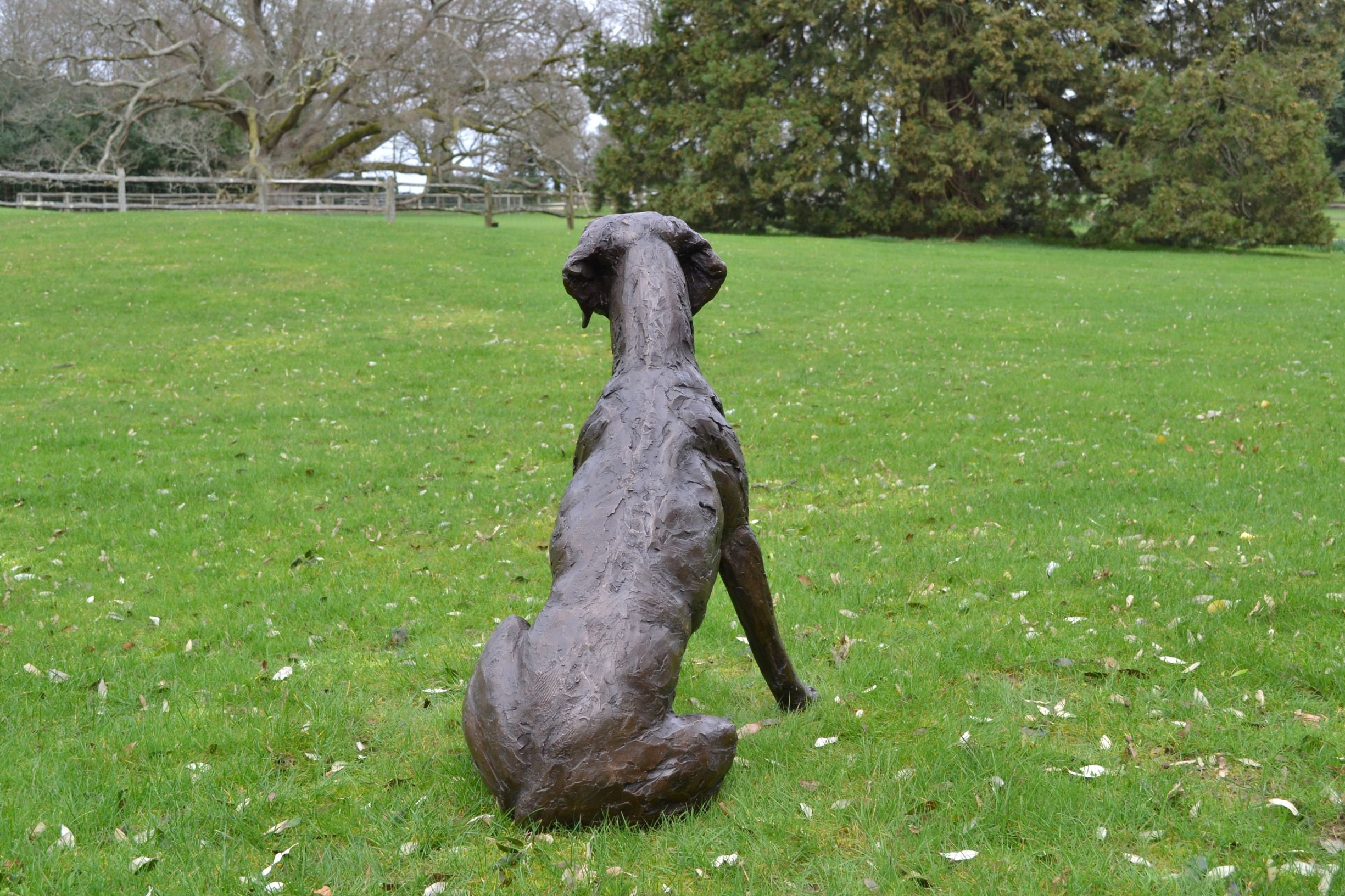 pointer garden statue