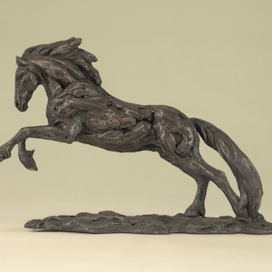 Galloping Horse Animal Statue | Small Bronze Resin Sculpture | Wildlife Horse Gift, by Tanya Russell MRBS