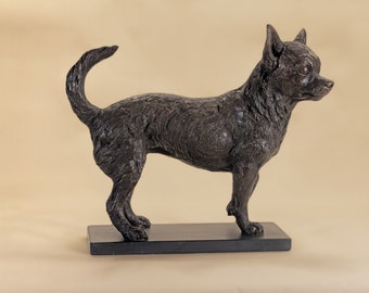 チワワ犬ブロンズ像彫刻像ブロンズハンドメイドミニチュア032.1 - Etsy