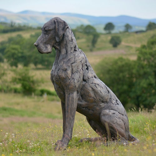 Sitting Great Dane Dog Statue Large Bronze Ornament Bronze - Etsy Sitting Great Dane Dog Statue Large Bronze Ornament Bronze - Etsy