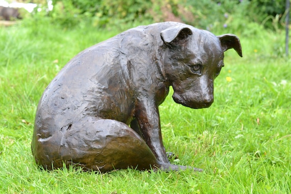 Large staffordshire bull terrier ornaments hot sale