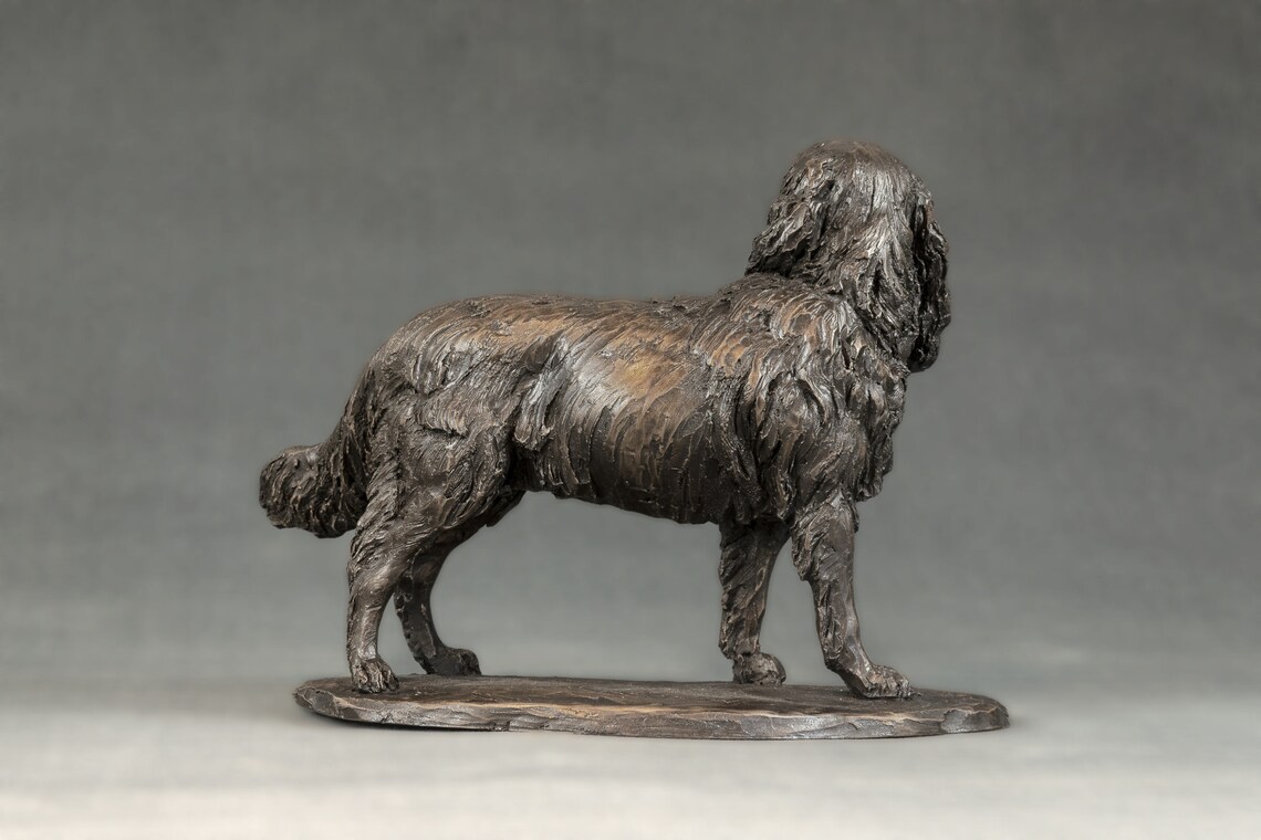 Small Cavalier King Charles Spaniel Dog Statue Small Bronze | Etsy