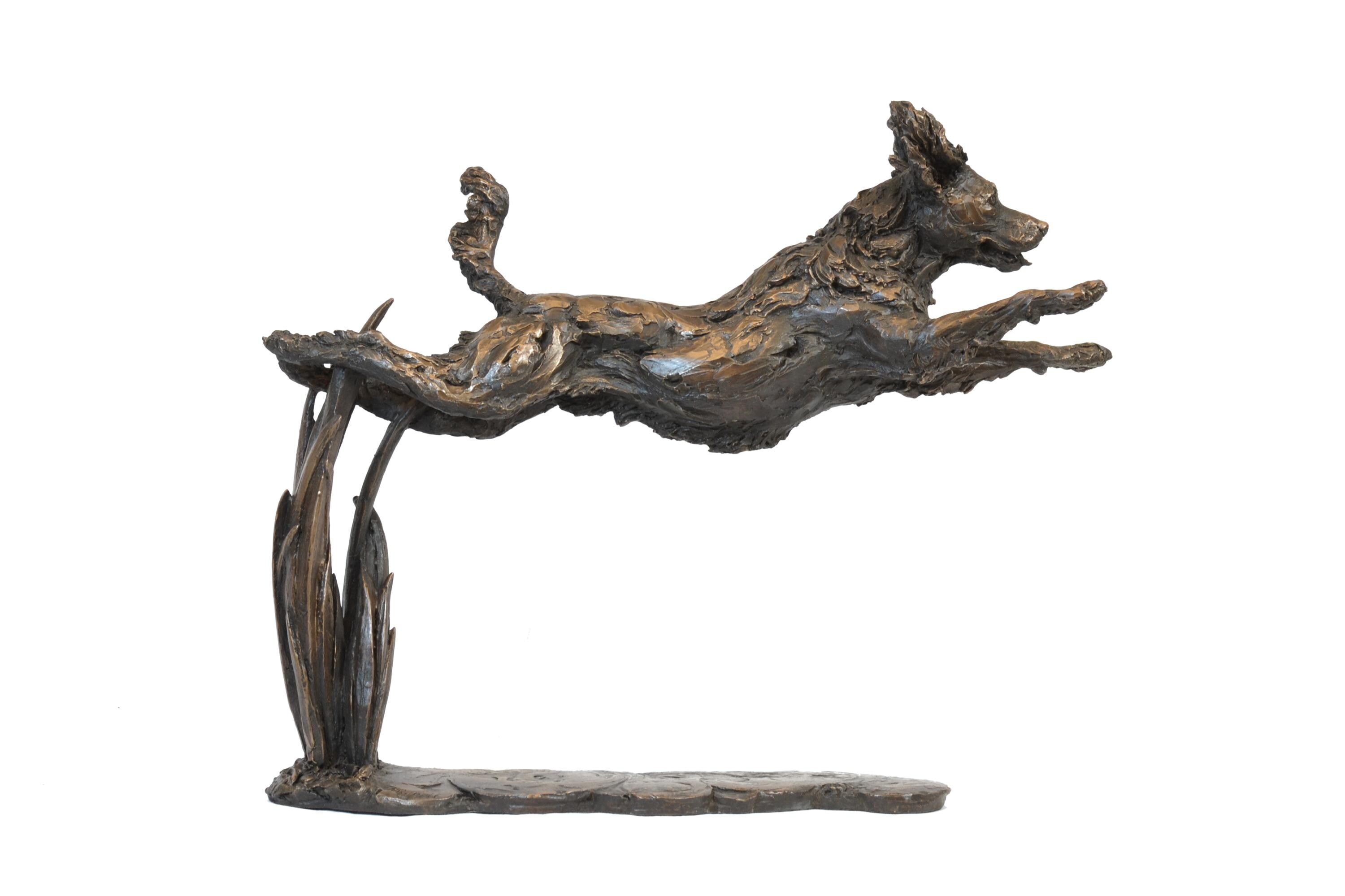 Undocked Leaping Spaniel Dog Statue | Medium Bronze Bronze Resin ...