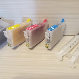 昇華詰め替えインクカートリッジ Epson Workforce 252xl ブラック wf-3620 wf-3640 wf-7110 wf-7610 wf-7620 WF-7210 WF-7710 WF-7720 チップ