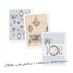 Set de 8 cartes de fêtes "Nostalgie bohème"