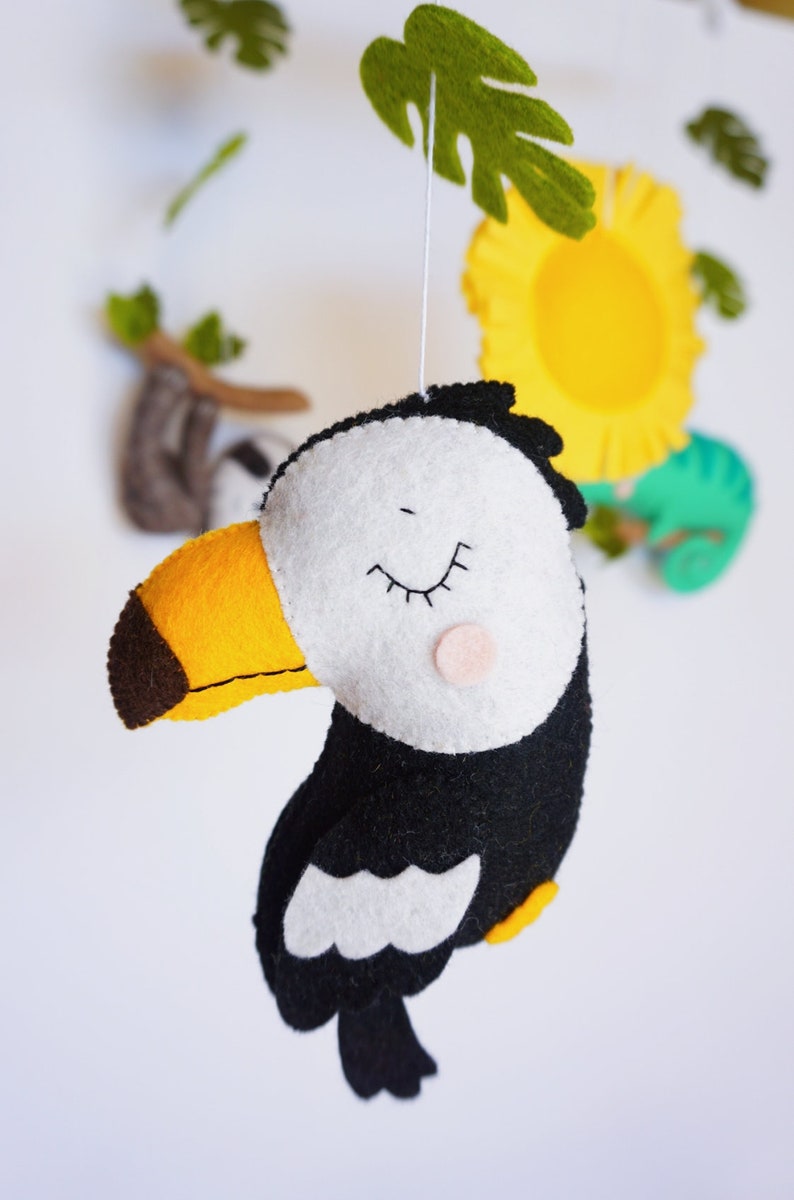 Jungle Baby Mobile Tropical Nursery Mobile Crib Cot Mobile Etsy