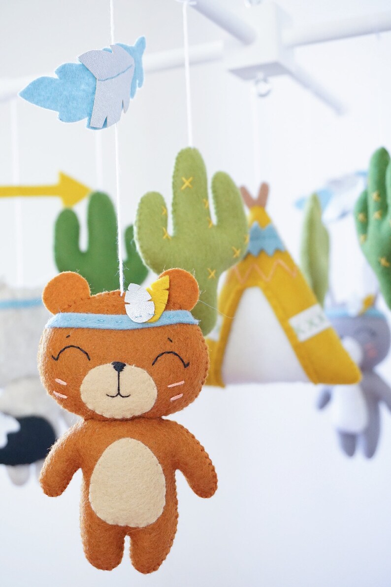 Boho Baby Mobile Tribal Nursery Mobile Crib Mobile Cot Etsy