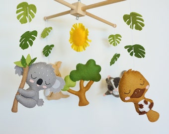 Australian animals baby mobile Koala Nursery mobile Kangaroo Crib mobile Australian Baby shower gift Baby mobile neutral Native animals