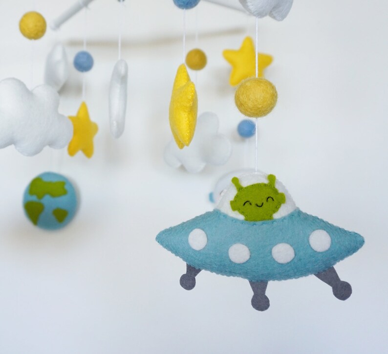 Space Baby Mobile Nursery Mobile Crib Mobile Cot Mobile Etsy