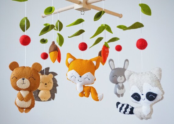 Woodland Baby Mobile Nursery Mobile Crib Mobile Cot Mobile Etsy