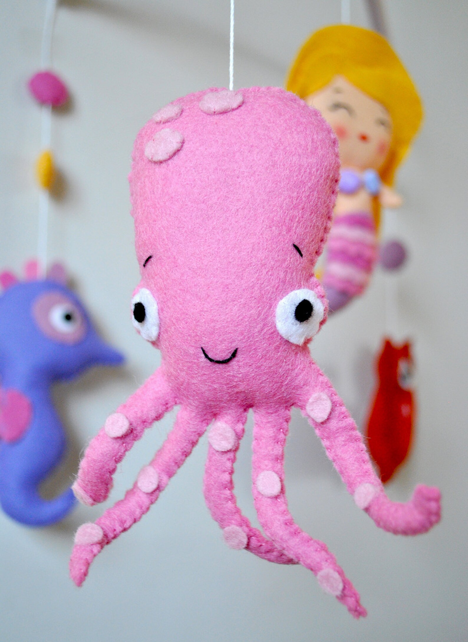 Mermaid Baby Mobile Nursery Mobile Ocean Mobile Fish Etsy