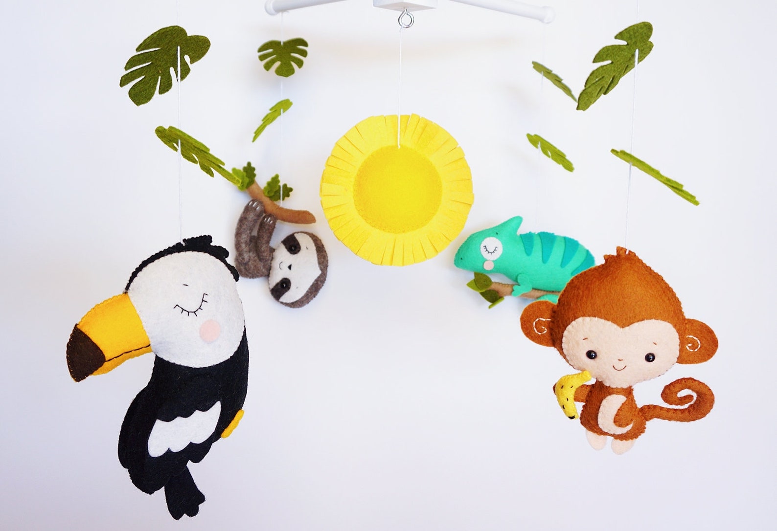 Jungle Baby Mobile Tropical Nursery Mobile Crib Cot Mobile Etsy UK
