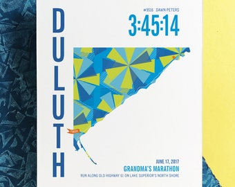 Personalized Grandma's Marathoner Map Poster