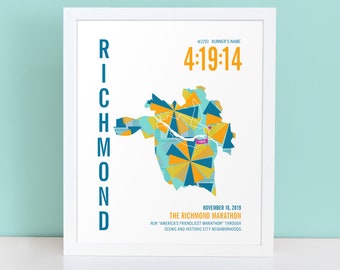 Personalized Richmond 26.2 Marathoner Poster