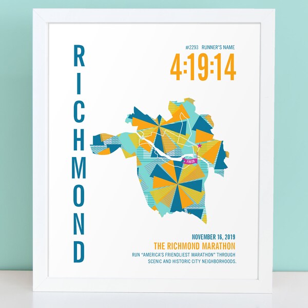 Personalized Richmond 26.2 Marathoner Poster