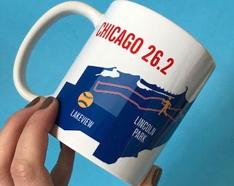 Chicago 26.2 Marathon Course Mug