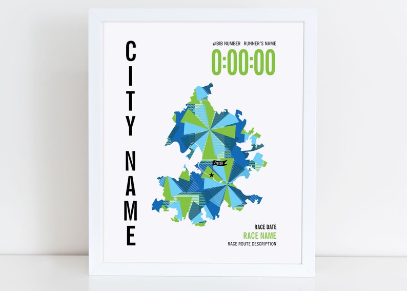 Personalized Custom Marathon Course Map
