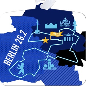 Berlin 26.2 Marathon Course Map Christmas Ornament