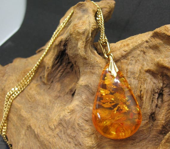 Vintage Natural Clarified Baltic Amber pendant an… - image 5