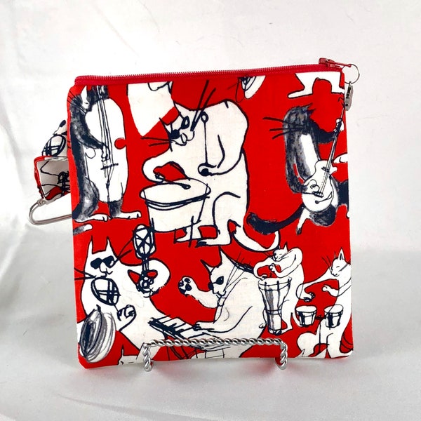 jazz cats zipper bag