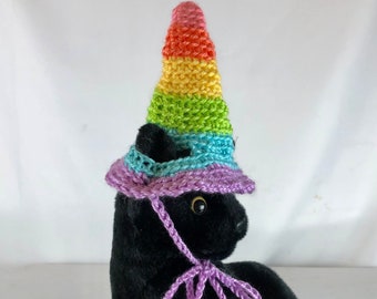 lavendar rainbow pointy hat