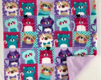 blankie - teal, purple, pink boxes