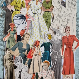 Elegante kieskeurig met de hand gesneden Vintage Fashion Ladies voor knutselen met papier, junkjournaling, collage, scrapbooking, kaarten maken, enz.