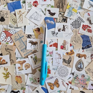 Meer dan 200 gemengde mini-minimale ephemera - voor papierkunst, rommeljournaal, collage, scrapbooking, enz