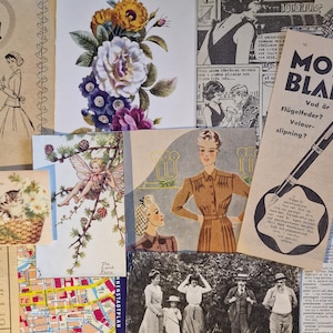Meer dan 100 stuks echte vintage ephemera-papierverpakkingen voor papierbewerking, junkjournaling, collage, scrapbooking, gemengde kunst, enz.