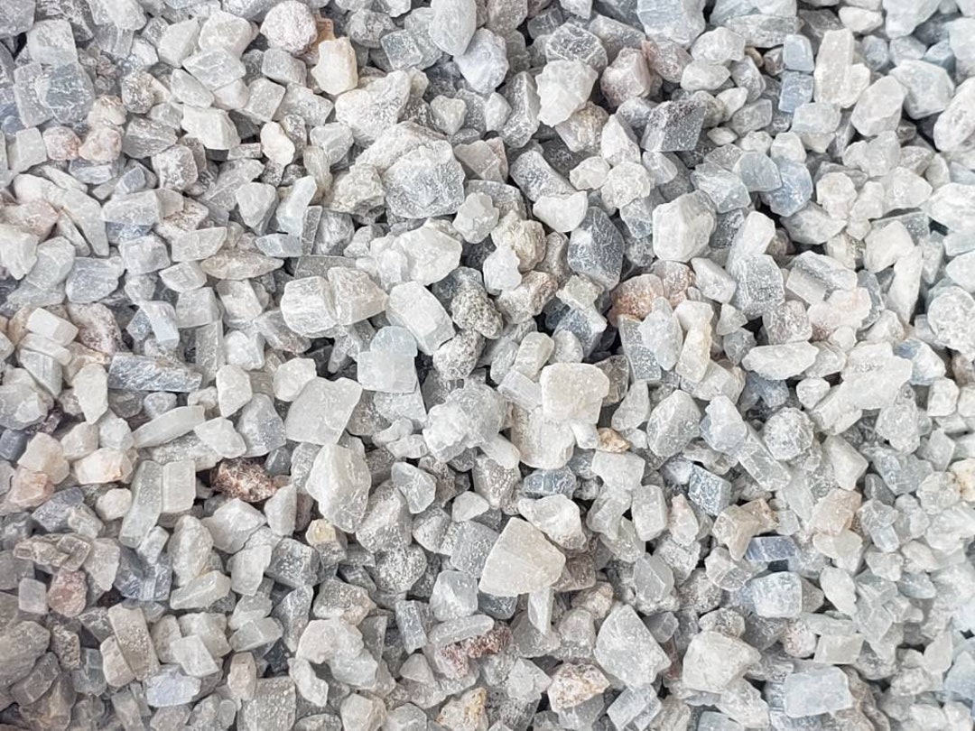 Natural Stone Pebbles Top Dressing for Plants BLUE CALCITE One Pound