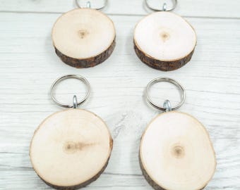 Portachiavi In Legno Grezzi Da Personalizzare - 25 Pezzi Con Anelli, Per Fai Da Te E Bomboniere - Foto 6