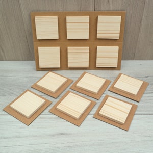 Imanes DIY, Madera sin terminar, Piezas en blanco para pirograbado, Manualidades de madera DIY, 2 in/5 cm