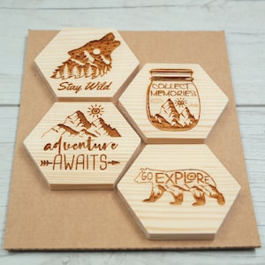 Adventure magnets set, a birthday gift for hikers, Hiking decor gifts for women, Adventure time, Camping Decor, Outdoorsy gifts
