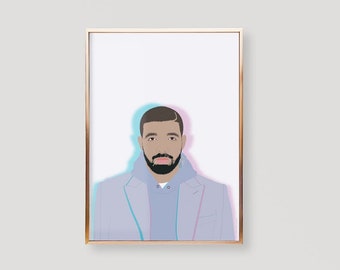 Drake Poster, Drake Print, Drake Art Print, Drake Wall Art, Drake Wall Decor, Drake Birthday, Drake Gifts, Drake Art, Drake Decor,Wall Print